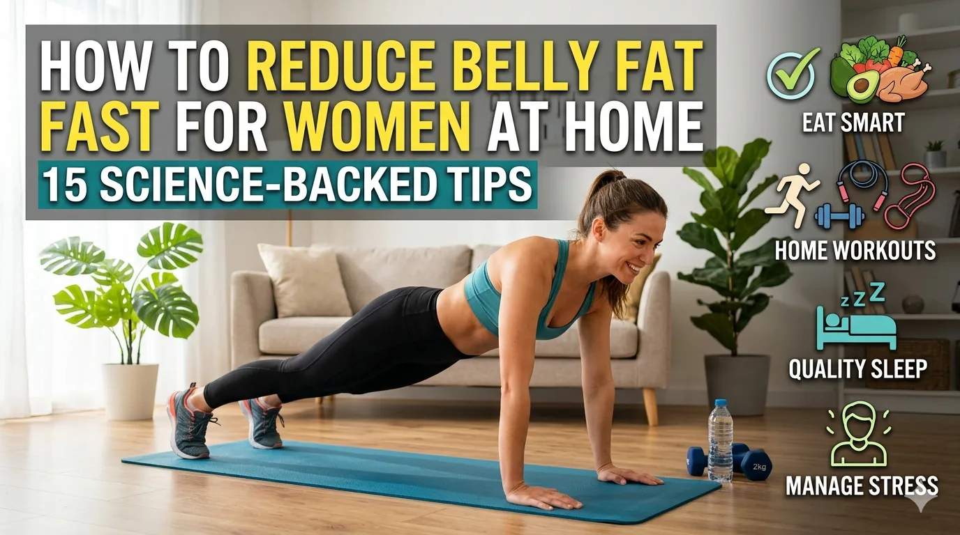 How to Reduce Belly Fat Fast for Women at Home: 15 Science-Backed Tips