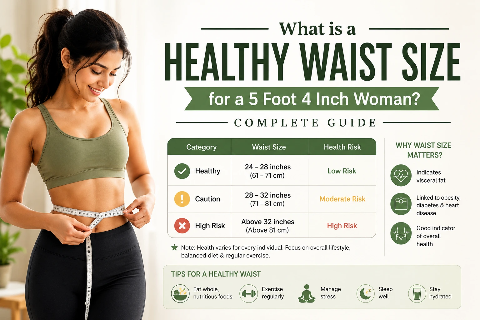 What is a Healthy Waist Size for a 5 Foot 4 Inch Woman? Complete Guide
