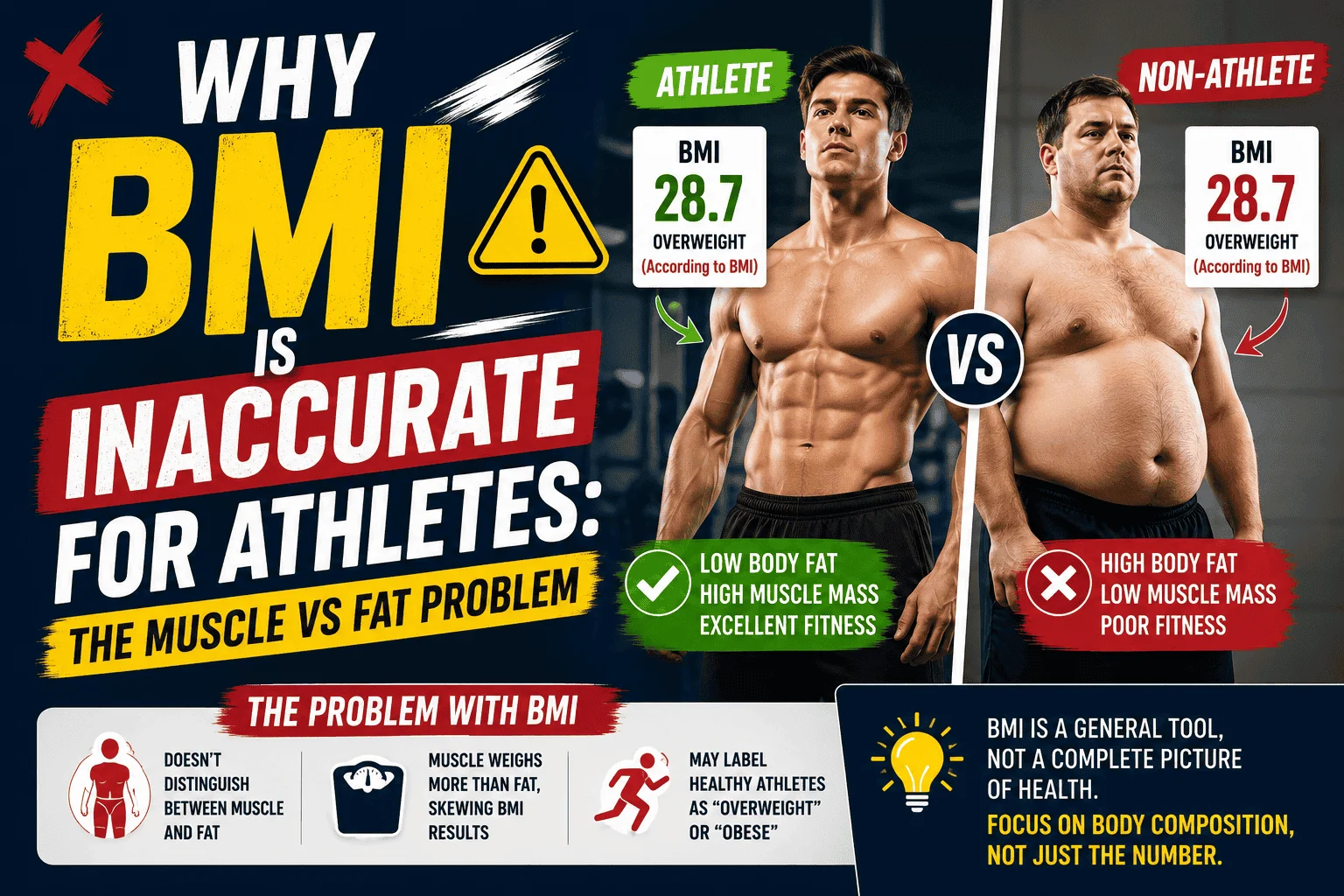 Why BMI is Inaccurate for Athletes: The Muscle vs Fat Problem